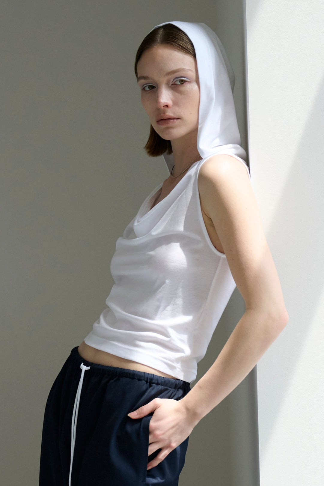 【 Order 】Drape Hood Top