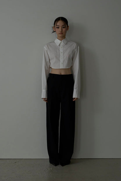 【Pre-order】curve cropped shirt