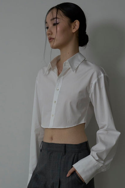 【Pre-order】curve cropped shirt