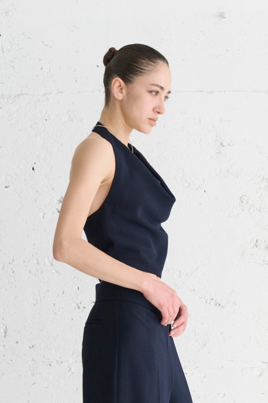 Huitrox Drape Halter Top ネイビー Order】Drape Halter Top – Huitrox